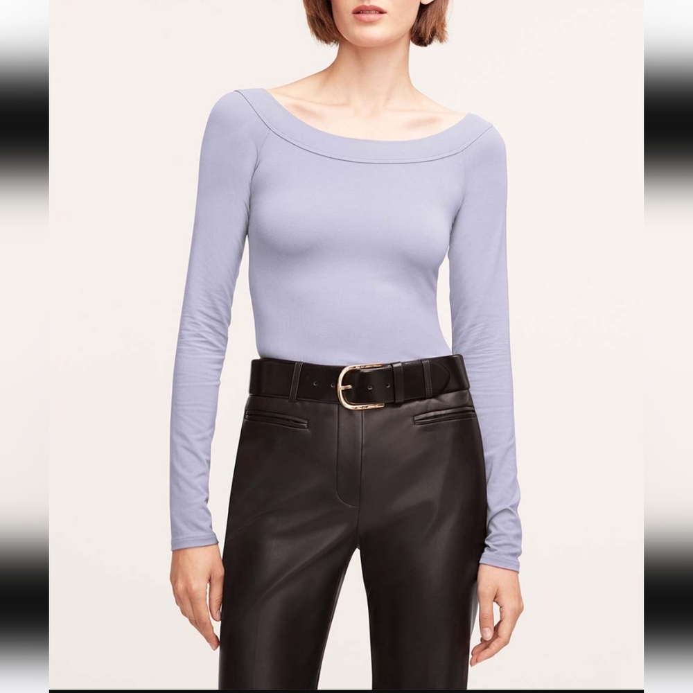 Rebecca Taylor Boatneck Long Sleeve Top, Ultrasoft, Women, Size L